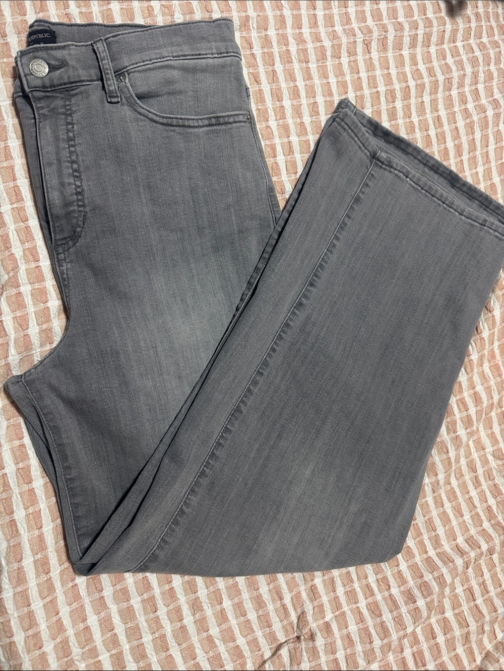 Banana Republic High Rise Gray Wide-Leg Jeans size 31/12